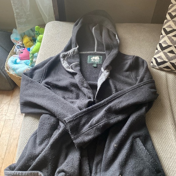 Roots  jacket, button up, black and gray - Picture 1 of 3